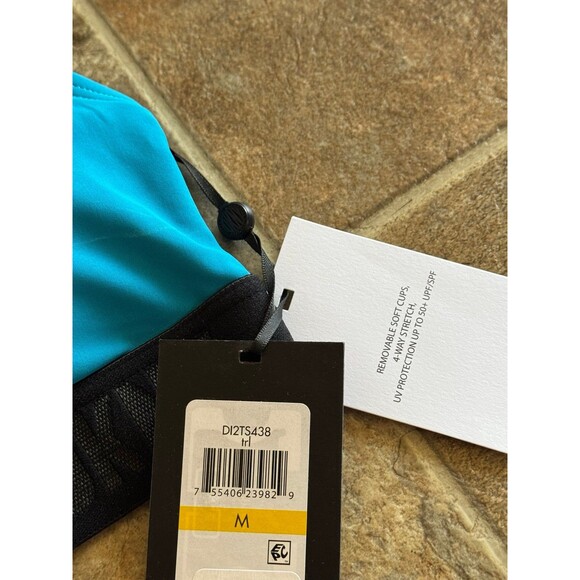 DKNY Scoop Neck Logo Bikini Swim Top Size Medium - Picture 8 of 9